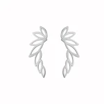 گوشواره نقره میخی طرح گل ساده
