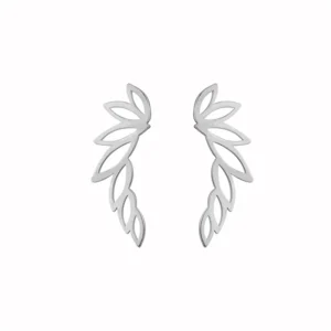 گوشواره نقره میخی طرح گل ساده