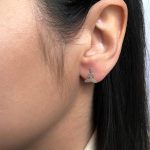 گوشواره نقره اهرم‌دار طرح یوگا ذن - تصویر 2